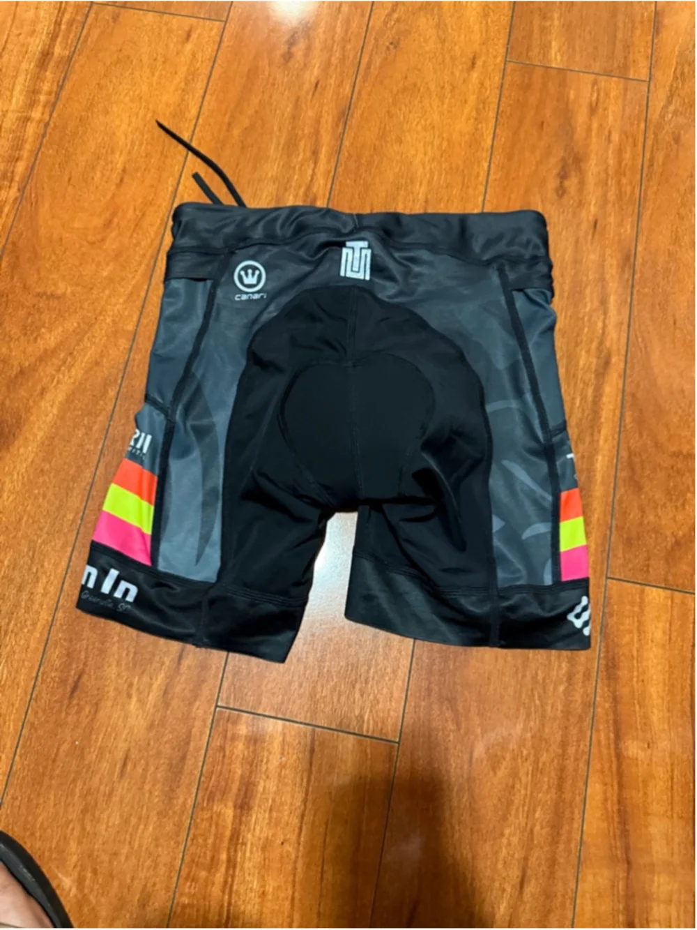 Women's Canari Bike Shorts M Black Pink - Picture 3 of 7